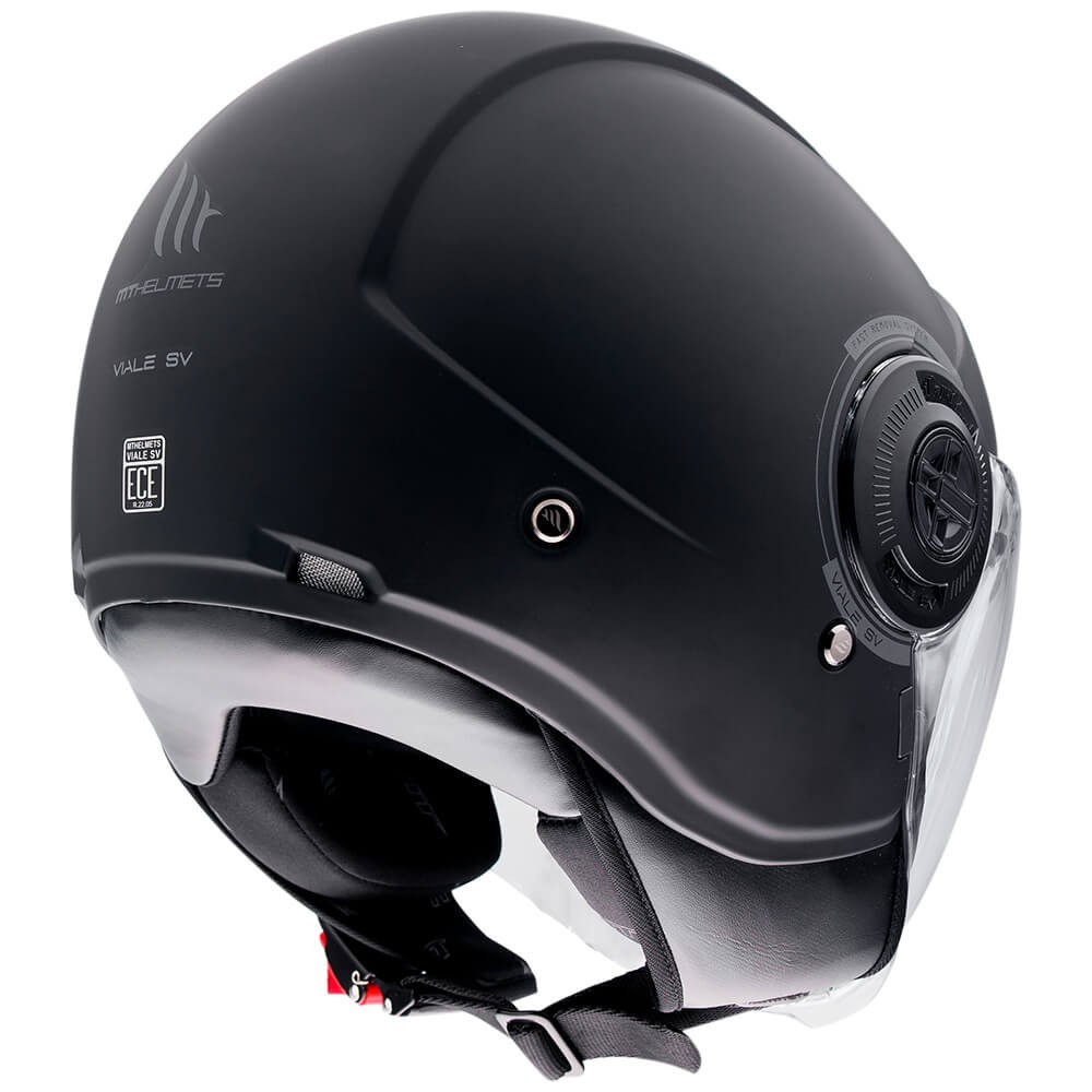 MT CASCO  JET VIALE  SV S  A1 NEGRO MATE  (XS)