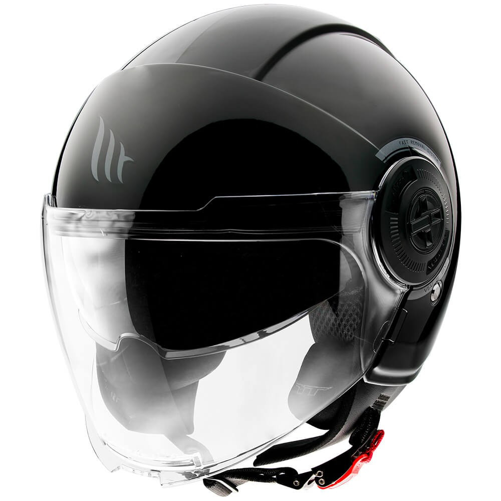 MT CASCO JET VIALE S  A1 NEGRO BRILLO  (XS)