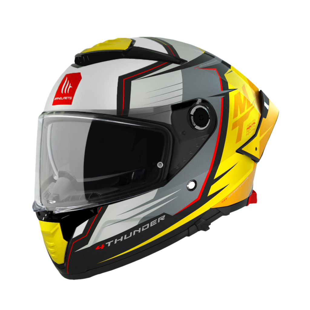 CASCO THUNDER 4 PENTAL B3 AMARILLO MATE (M)