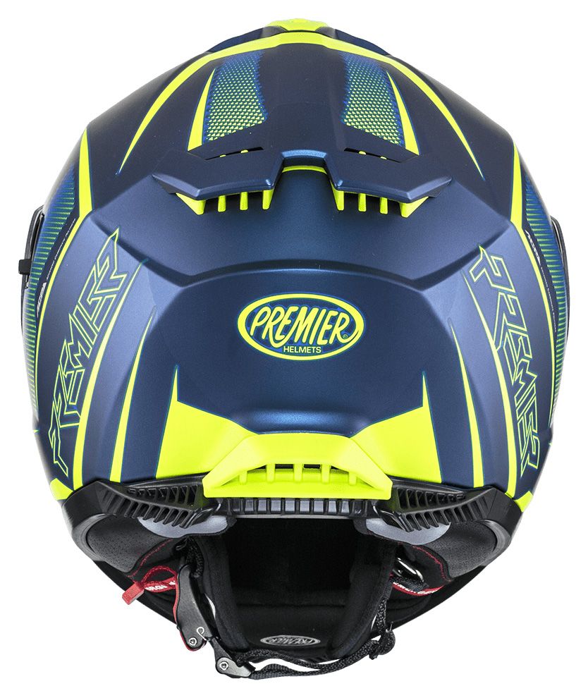 CASCO INTEGRAL PREMIER TYPHOON FR 12 BM AZUL AMARILLO (S)