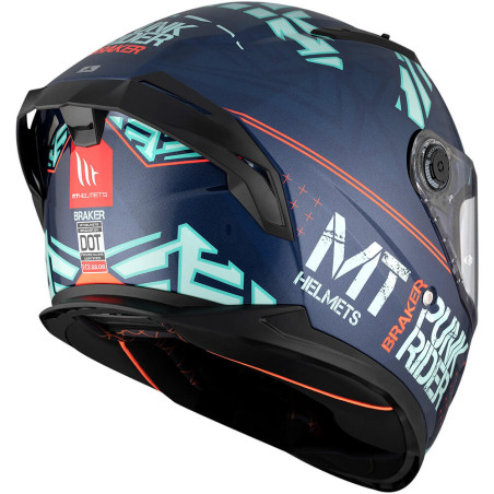 CASCO MT BRAKER SV PUNK RIDER C7 AZUL BRILLO (XS)
