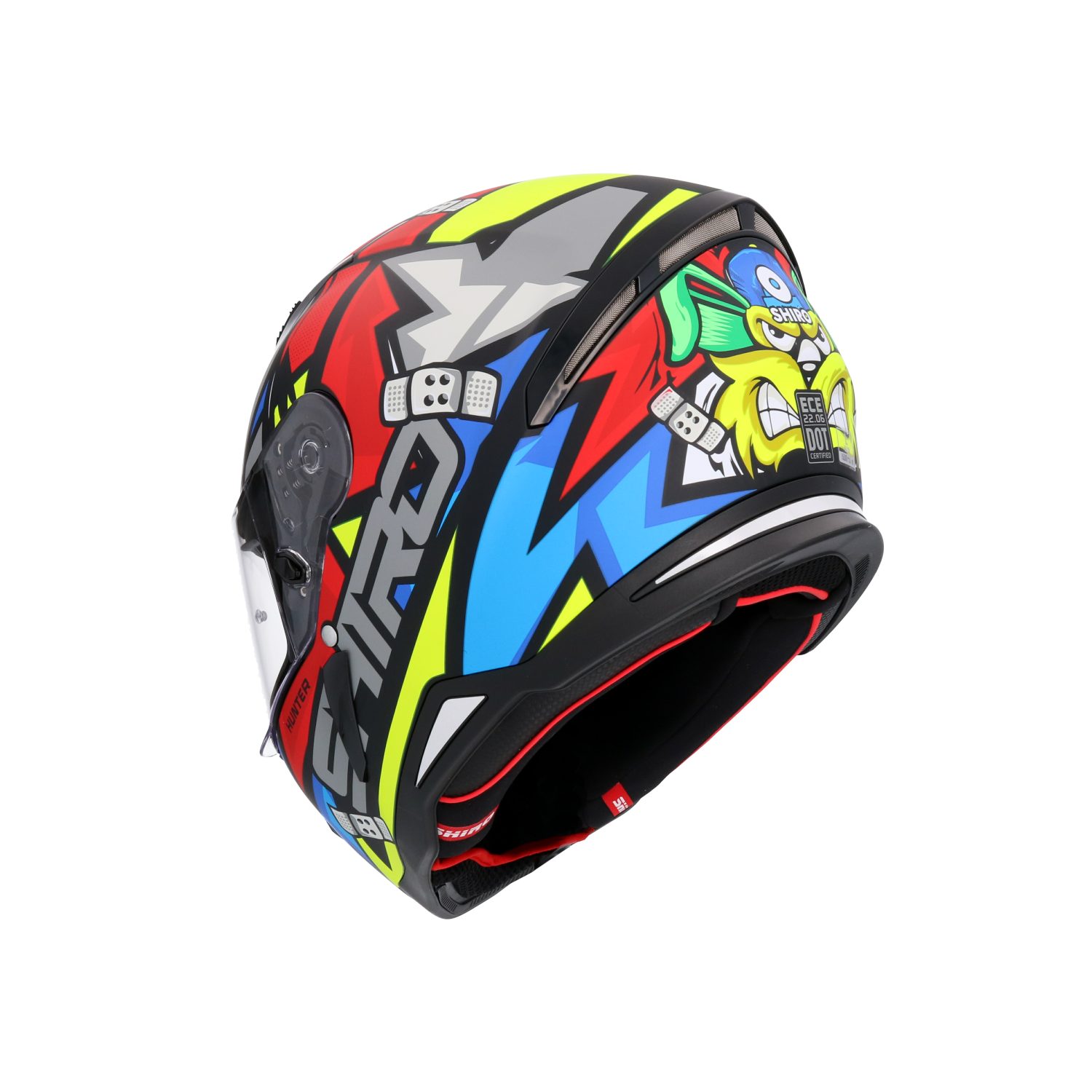 SHIRO CASCO HUNTER RACCON ROJO VENTA ON LINE  (M)